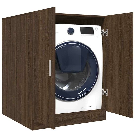 Wasmachinekast 71x71,5x91,5 cm bruin eikenkleur