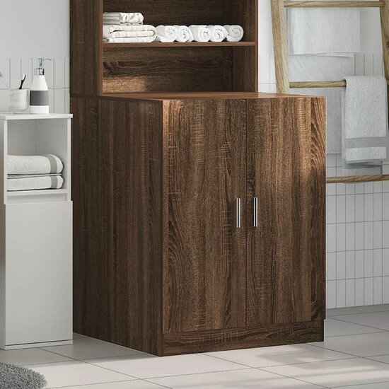 Wasmachinekast 71x71,5x91,5 cm bruin eikenkleur