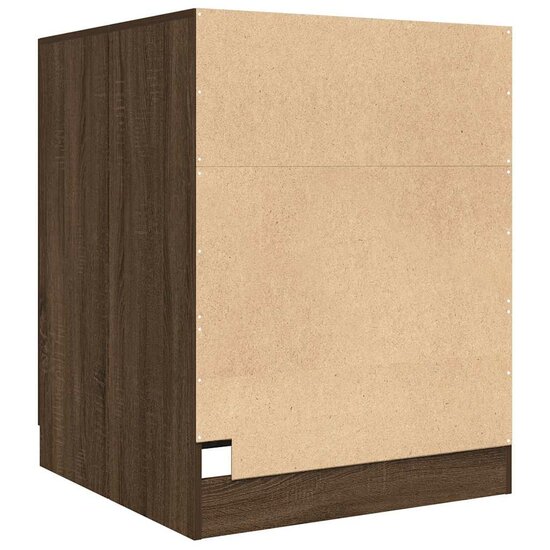 Wasmachinekast 71x71,5x91,5 cm bruin eikenkleur