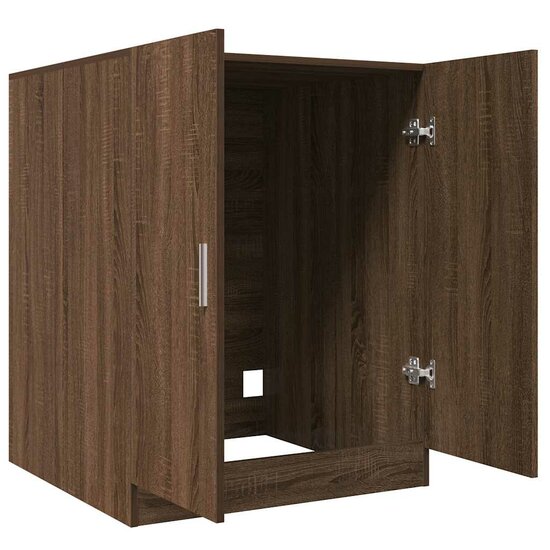 Wasmachinekast 71x71,5x91,5 cm bruin eikenkleur
