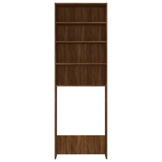 Wasmachinekast 64x24x190 cm bruin eikenkleur