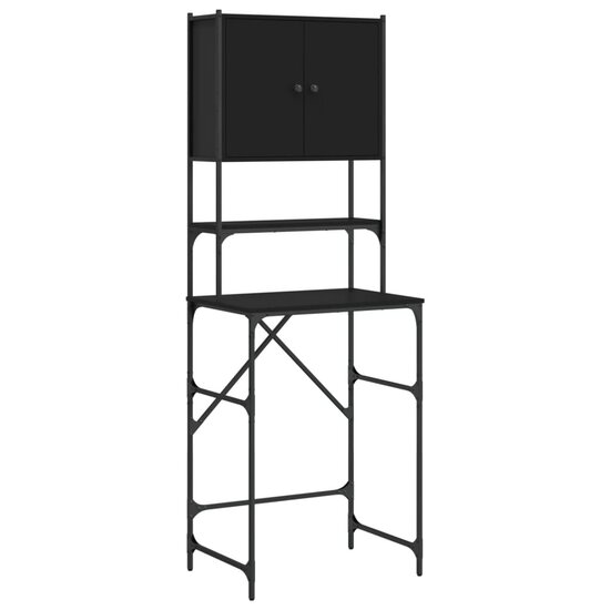 Wasmachinekast 68X48,5X194 Cm Zwart