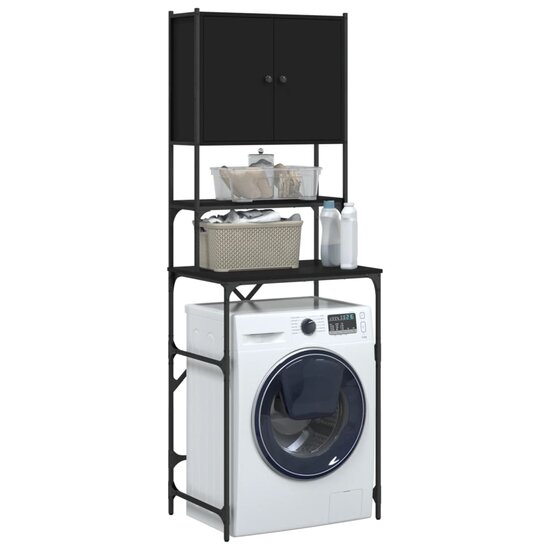 Wasmachinekast 68X48,5X194 Cm Zwart