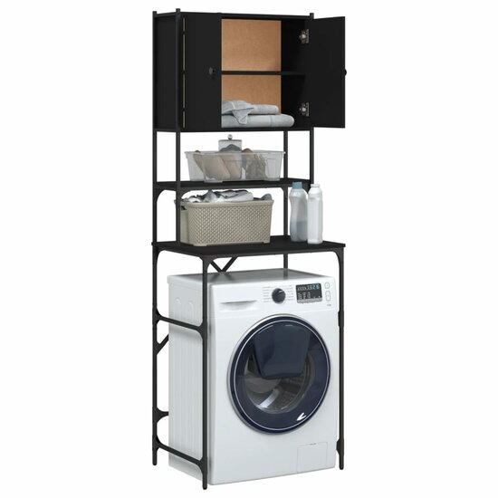 Wasmachinekast 68X48,5X194 Cm Zwart