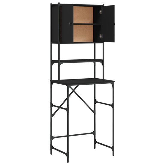 Wasmachinekast 68X48,5X194 Cm Zwart