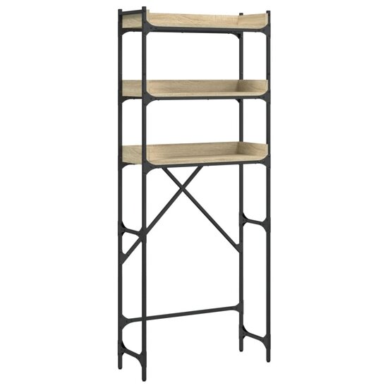 Wasmachinekast 67X25X163 Cm Bewerkt Hout Kleurig Sonoma eiken