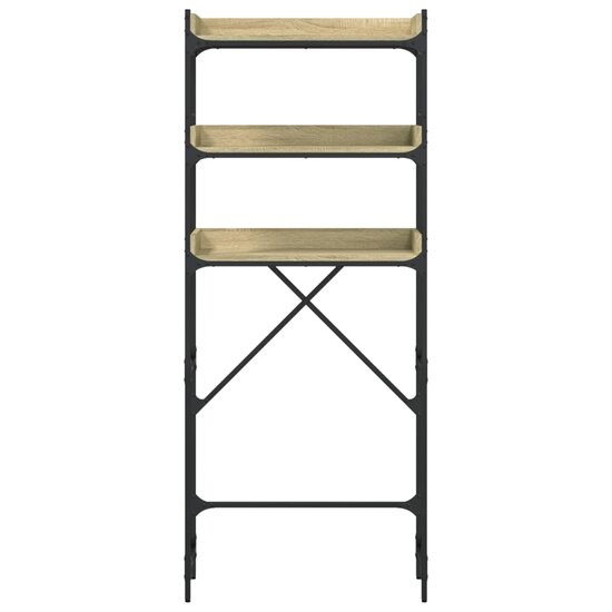 Wasmachinekast 67X25X163 Cm Bewerkt Hout Kleurig Sonoma eiken