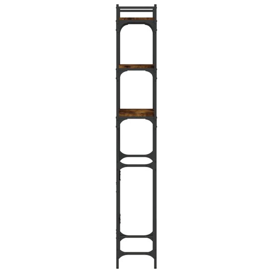 Wasmachinerek 67X25X163 Cm Bewerkt Hout Kleurig Gerookt eiken
