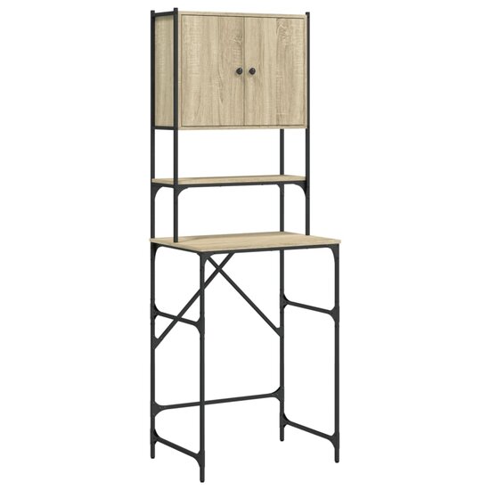 Wasmachinekast 68x48,5x194 cm sonoma eikenkleurig