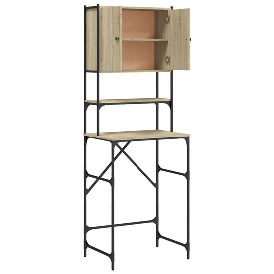 Wasmachinekast 68x48,5x194 cm sonoma eikenkleurig