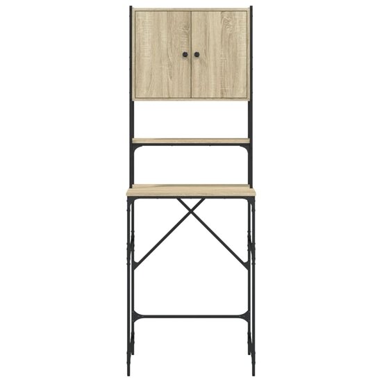 Wasmachinekast 68x48,5x194 cm sonoma eikenkleurig