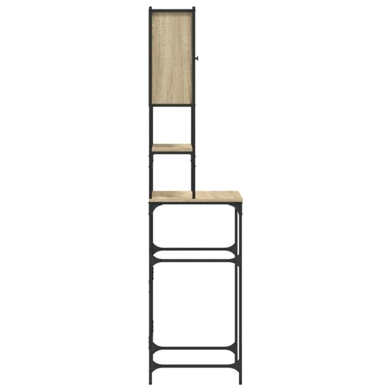 Wasmachinekast 68x48,5x194 cm sonoma eikenkleurig