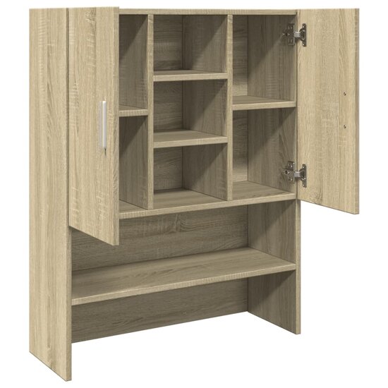 Wasmachinekast 70,5X24X90 Cm Kleurig Sonoma eiken