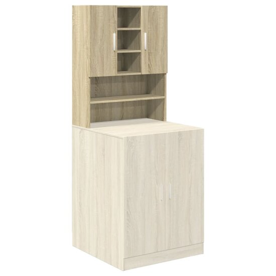 Wasmachinekast 70,5X24X90 Cm Kleurig Sonoma eiken