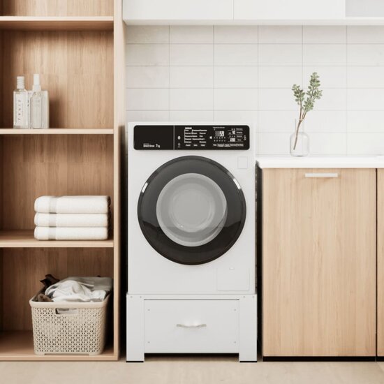Wasmachineverhoger Met Lade Wit 1