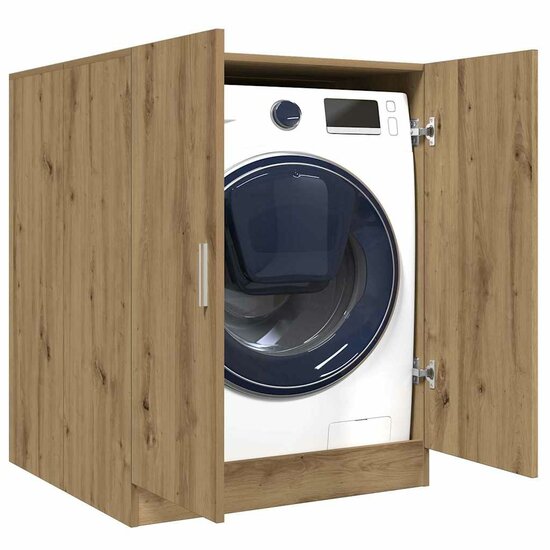Wasmachinekast 70,5x71,5x91,5 cm artisanaal eikenkleurig