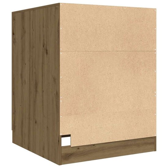 Wasmachinekast 70,5x71,5x91,5 cm artisanaal eikenkleurig