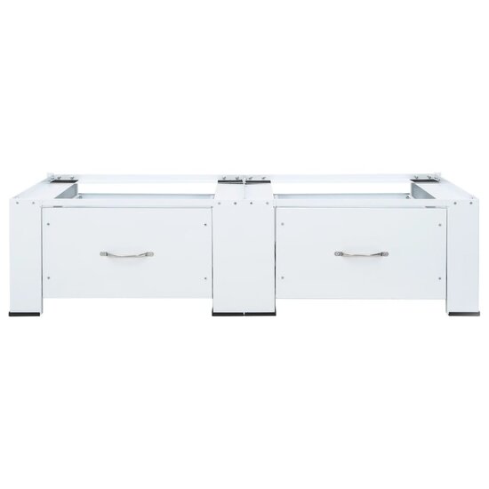 Dubbele Wasmachine Sokkel Met Lades Wit 2