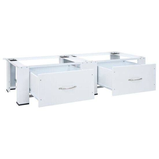 Dubbele Wasmachine Sokkel Met Lades Wit 2