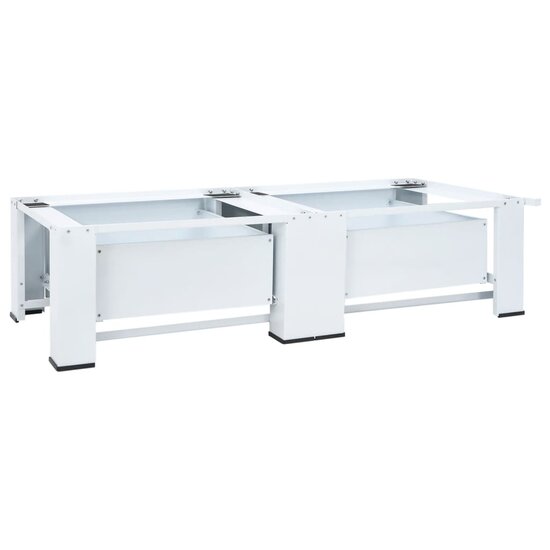 Dubbele Wasmachine Sokkel Met Lades Wit 2