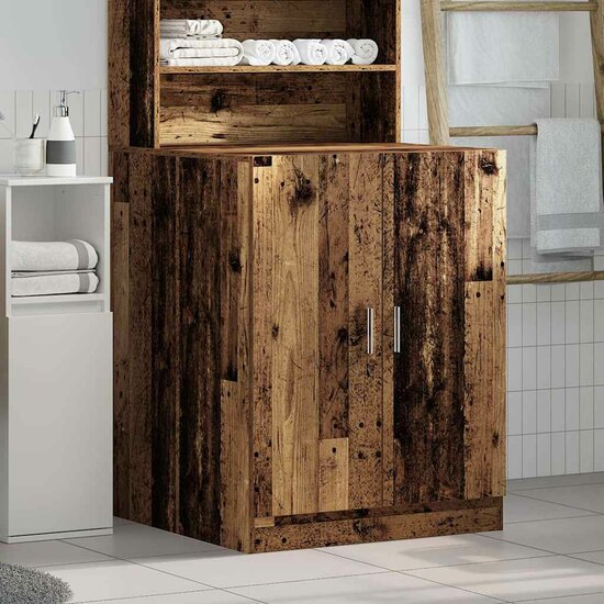 Wasmachinekast 70,5X71,5X91,5 Cm Kleurig Oud hout