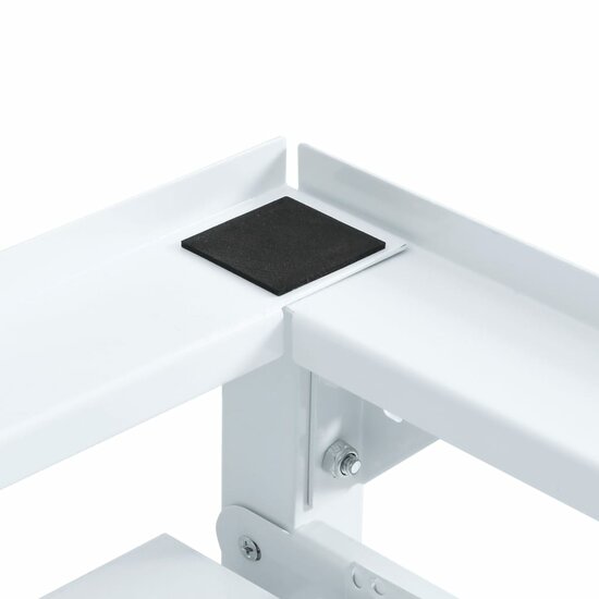 Dubbele Wasmachine Sokkel Met Uittrekbare Planken Wit 2