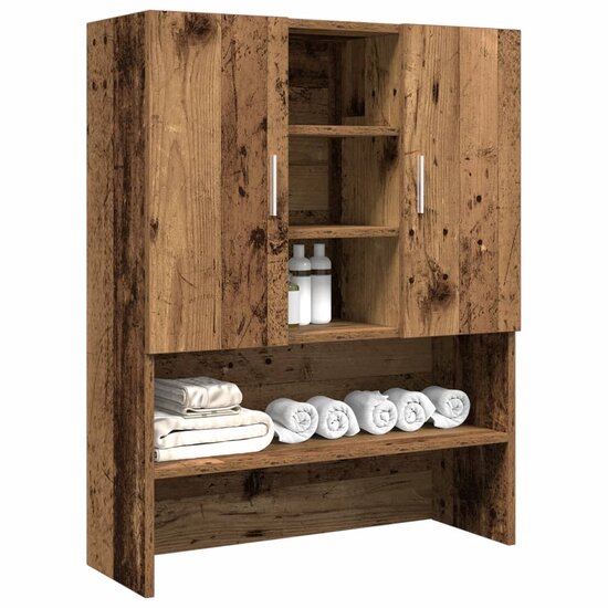 Wasmachinekast 70,5X25,5X90 Cm Kleurig Oud hout