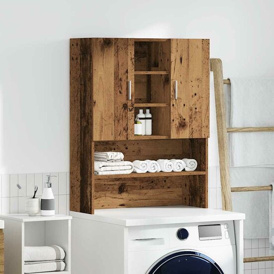 Wasmachinekast 70,5X25,5X90 Cm Kleurig Oud hout