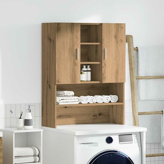 Wasmachinekast 70,5X25,5X90 Cm Artisanaal Eikenkleur artisanaal eikenkleurig