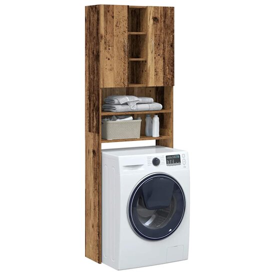 Wasmachinekast 64X25,5X190 Cm Kleurig Oud hout