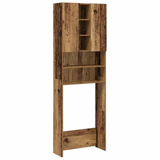 Wasmachinekast 64X25,5X190 Cm Kleurig Oud hout