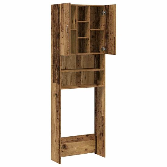 Wasmachinekast 64X25,5X190 Cm Kleurig Oud hout