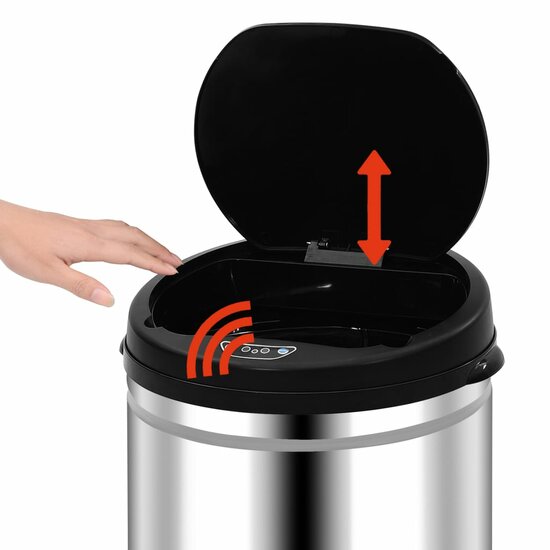 Prullenbak Met Automatische Sensor Roestvrij Staal 30 l Zilver