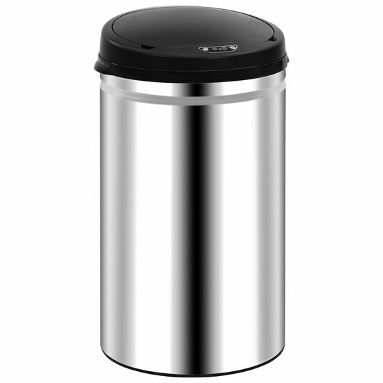Prullenbak Met Automatische Sensor Roestvrij Staal 40 l Zilver