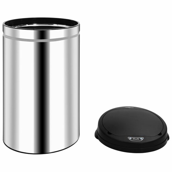 Prullenbak Met Automatische Sensor Roestvrij Staal 40 l Zilver
