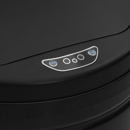 Prullenbak Met Automatische Sensor Koolstofstaal 40 l Zwart