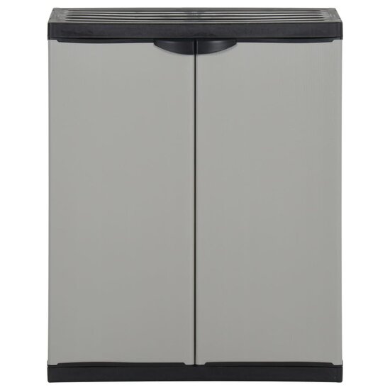 Tuinafvalkast 68X40X85 Cm Polypropeen Grijs En Zwart