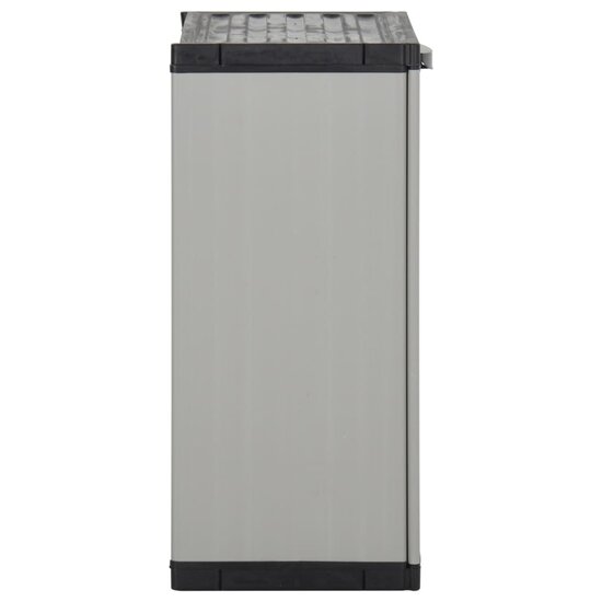 Tuinafvalkast 68X40X85 Cm Polypropeen Grijs En Zwart