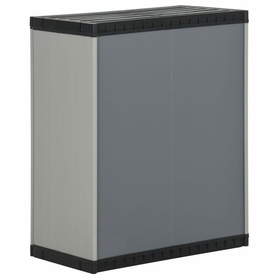 Tuinafvalkast 68X40X85 Cm Polypropeen Grijs En Zwart