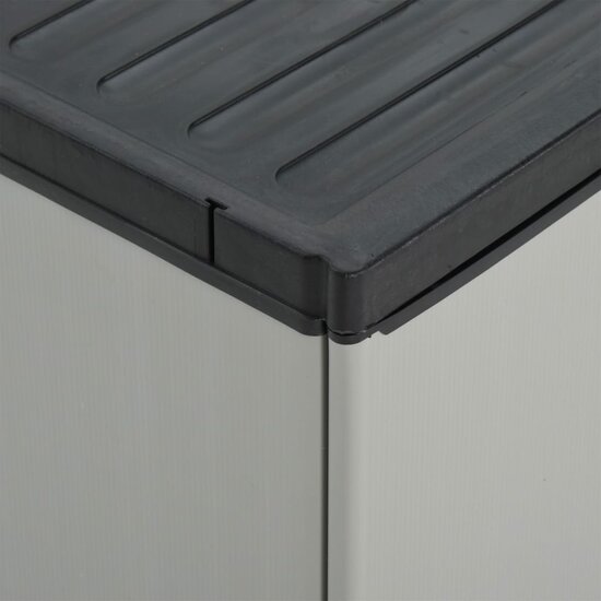 Tuinafvalkast 68X40X85 Cm Polypropeen Grijs En Zwart