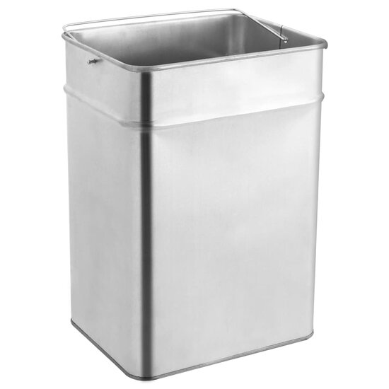 Asbak/prullenbak Hotel 45 L staal zwart