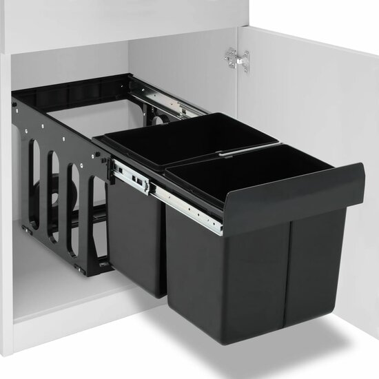 Inbouwprullenbak Uittrekbaar Soft-Close 2 36 l 48 x 34.3 x 35.1 cm