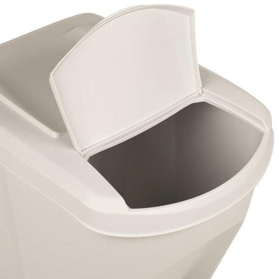 Vuilnisbakken 3 St Stapelbaar 75 L Polypropeen Wit