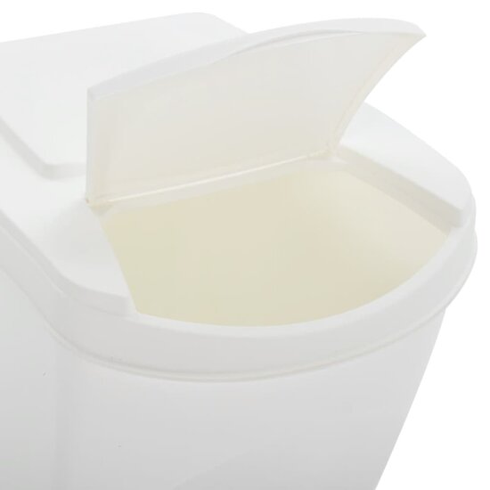 Vuilnisbakken 4 St Stapelbaar 100 L Polypropeen Wit