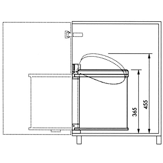 Hailo Inbouw Afvalemmer Compact-Box Maat M 15 L 3555-001 Wit