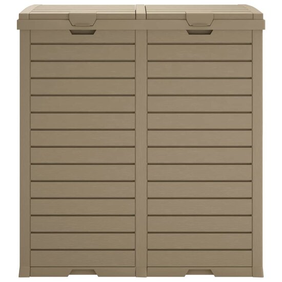 Vuilnisbak Voor Buiten 78X41X86 Cm Polypropeen Lichtbruin