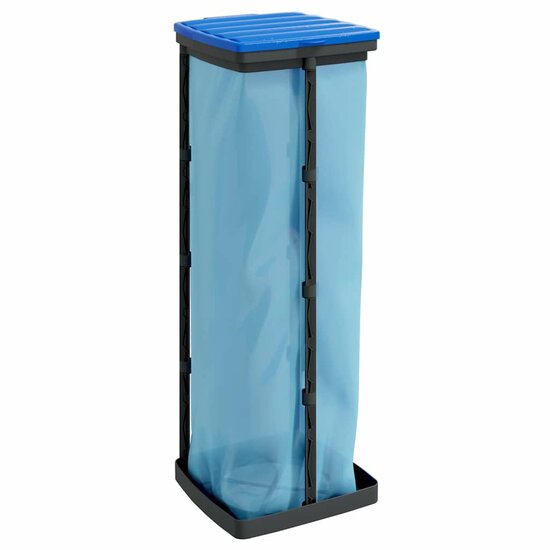 Vuilniszakhouders 2 st 120 L PP zwart en blauw