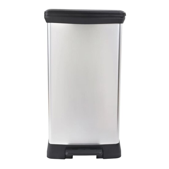 Curver Pedaalemmer Deco Rechthoekig Zilverkleurig 50 l