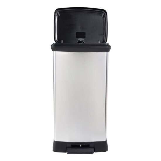 Curver Pedaalemmer Deco Rechthoekig Zilverkleurig 50 l