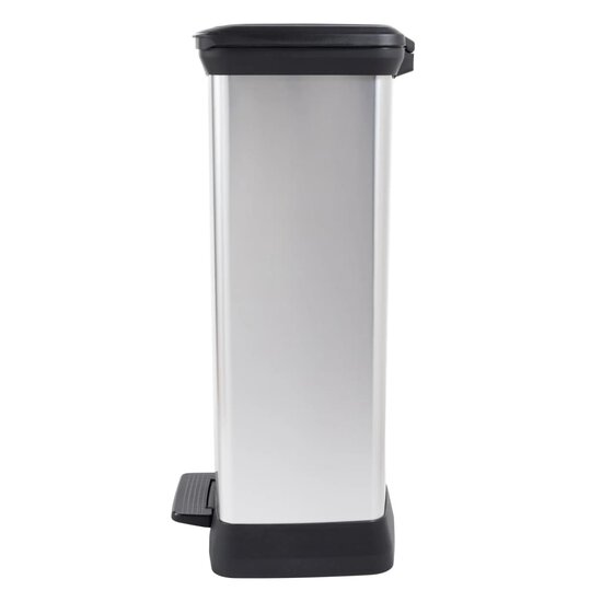 Curver Pedaalemmer Deco Rechthoekig Zilverkleurig 50 l